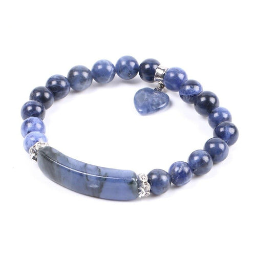 Pulseira com Pedras Naturais Sodalite - REF1159