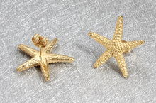 Carregar imagem no visualizador da galeria, Brincos Estrela do Mar Dourada em Aço - REF1582 - PIME.pt