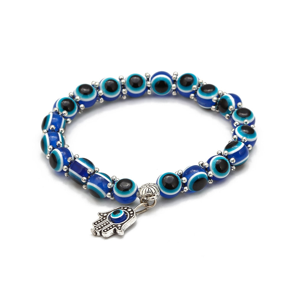 Pulseira Olho Turco com Mão de Fátima (Protecção) - REF1608 - PIME.pt