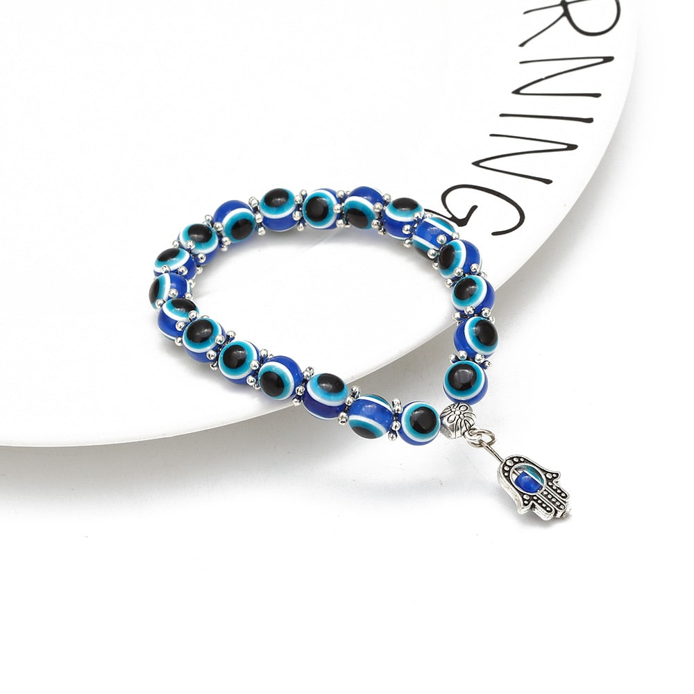Pulseira Olho Turco com Mão de Fátima (Protecção) - REF1608 - PIME.pt