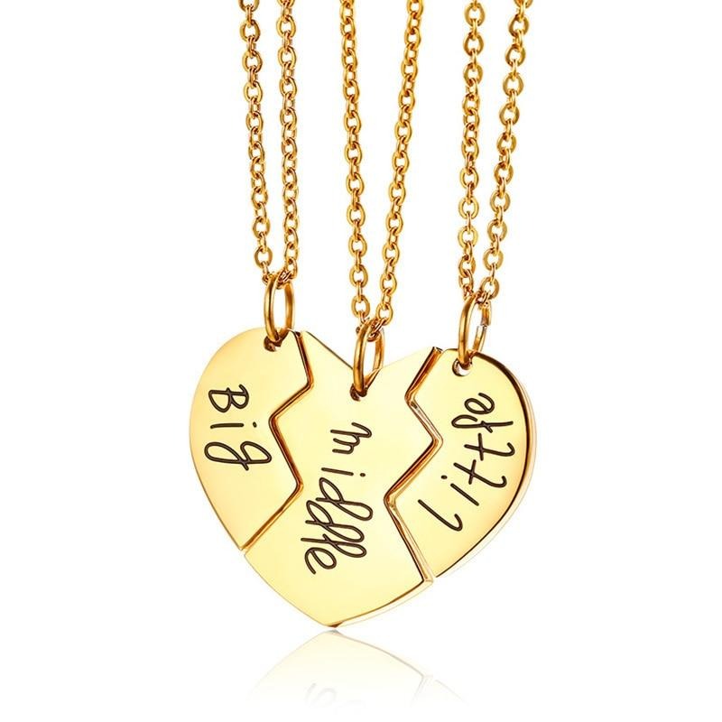 Três Colares para Irmãs ou Melhores Amigas em Aço - REF1539 - PIME.pt