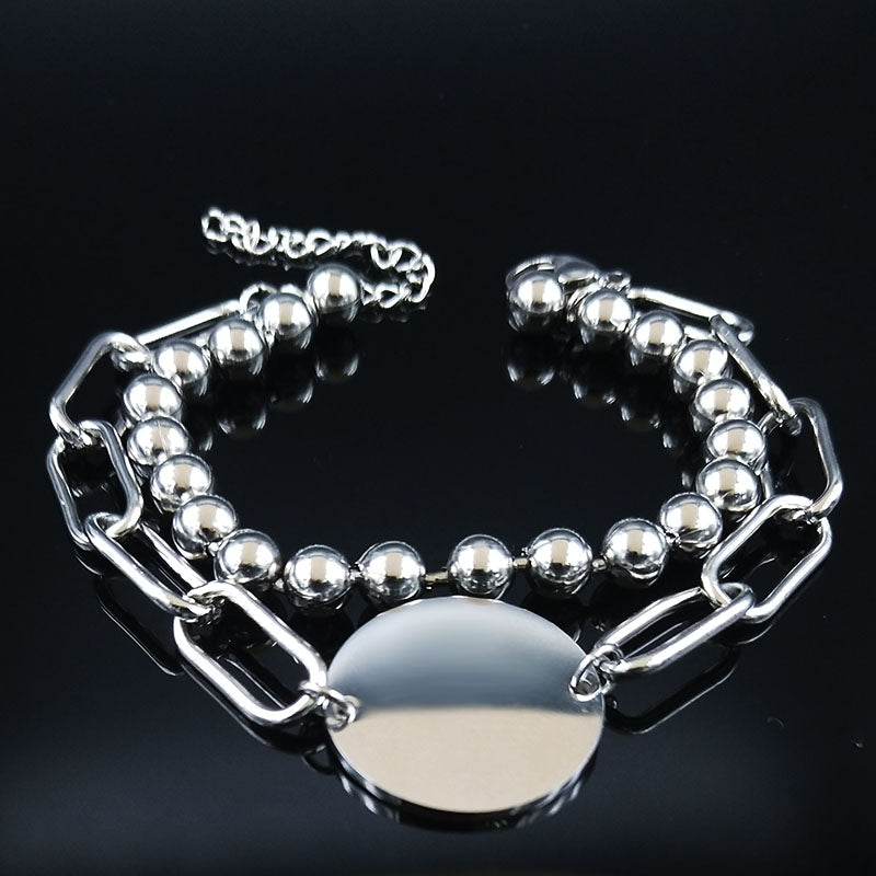 Pulseira Namorados com Cão e Corações em Aço - REF1368 - PIME.pt