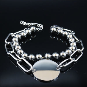 Pulseira Namorados com Cão e Corações em Aço - REF1368 - PIME.pt