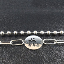 Carregar imagem no visualizador da galeria, Pulseira Namorados com Cão e Corações em Aço - REF1368 - PIME.pt