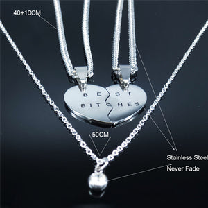 Quatro Colares Para Melhores Amigas (Um Coração Para Duas) em Aço - REF1364 - PIME.pt