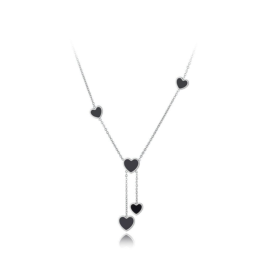 Colar Corações em Aço - REF1592 - PIME.pt