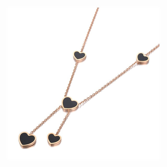 Colar Corações em Aço - REF1592 - PIME.pt