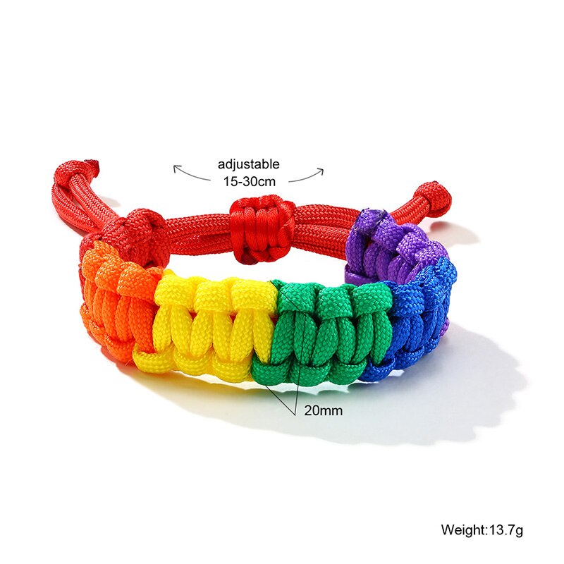 Pulseira Ajustável Arco-Íris (Love is Love) - REF1390 - PIME.pt