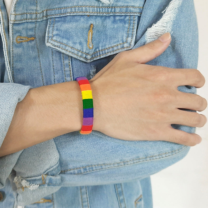Pulseira Ajustável Cores do Arco-Íris (Love is Love) - REF1392 - PIME.pt