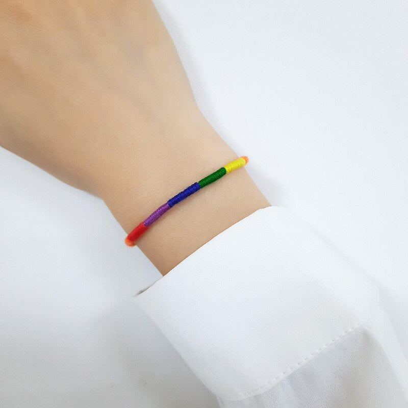 Pulseira Ajustável Arco-Íris (Love is Love) - REF1391 - PIME.pt