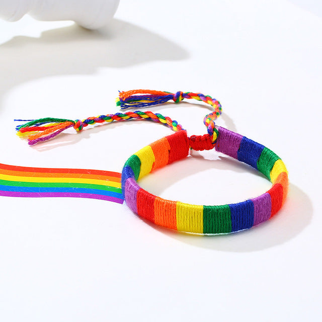 Pulseira Ajustável Cores do Arco-Íris (Love is Love) - REF1392 - PIME.pt