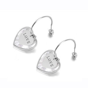 Brincos Medalha com Coração e Letras Love em Aço - REF1564 - PIME.pt