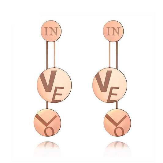 Brincos IN LOVE com Três Medalhas em Aço - REF1557 - PIME.pt