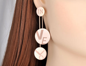 Brincos IN LOVE com Três Medalhas em Aço - REF1557 - PIME.pt