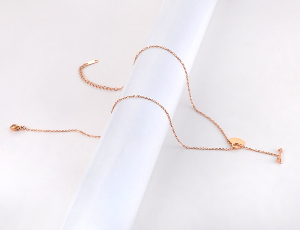 Colar Coração com Flecha do Cupido em Aço - REF1587 - PIME.pt