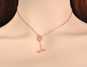 Colar Coração com Flecha do Cupido em Aço - REF1587 - PIME.pt