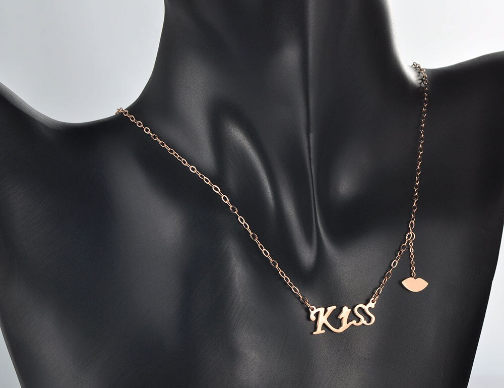 Colar Kiss (Beijo) em Aço - REF1584 - PIME.pt