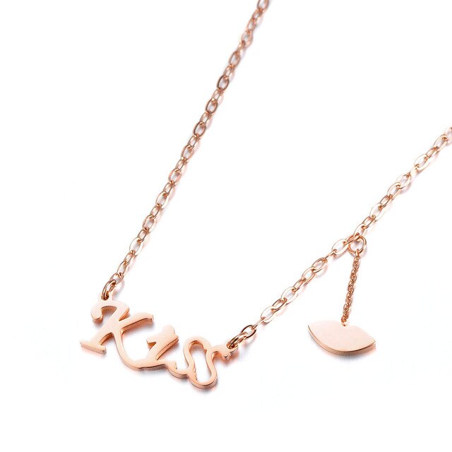 Colar Kiss (Beijo) em Aço - REF1584 - PIME.pt