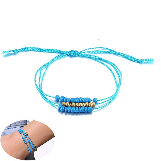 Pulseira Ajustável Fios e Missangas Soltas - REF1574 - PIME.pt