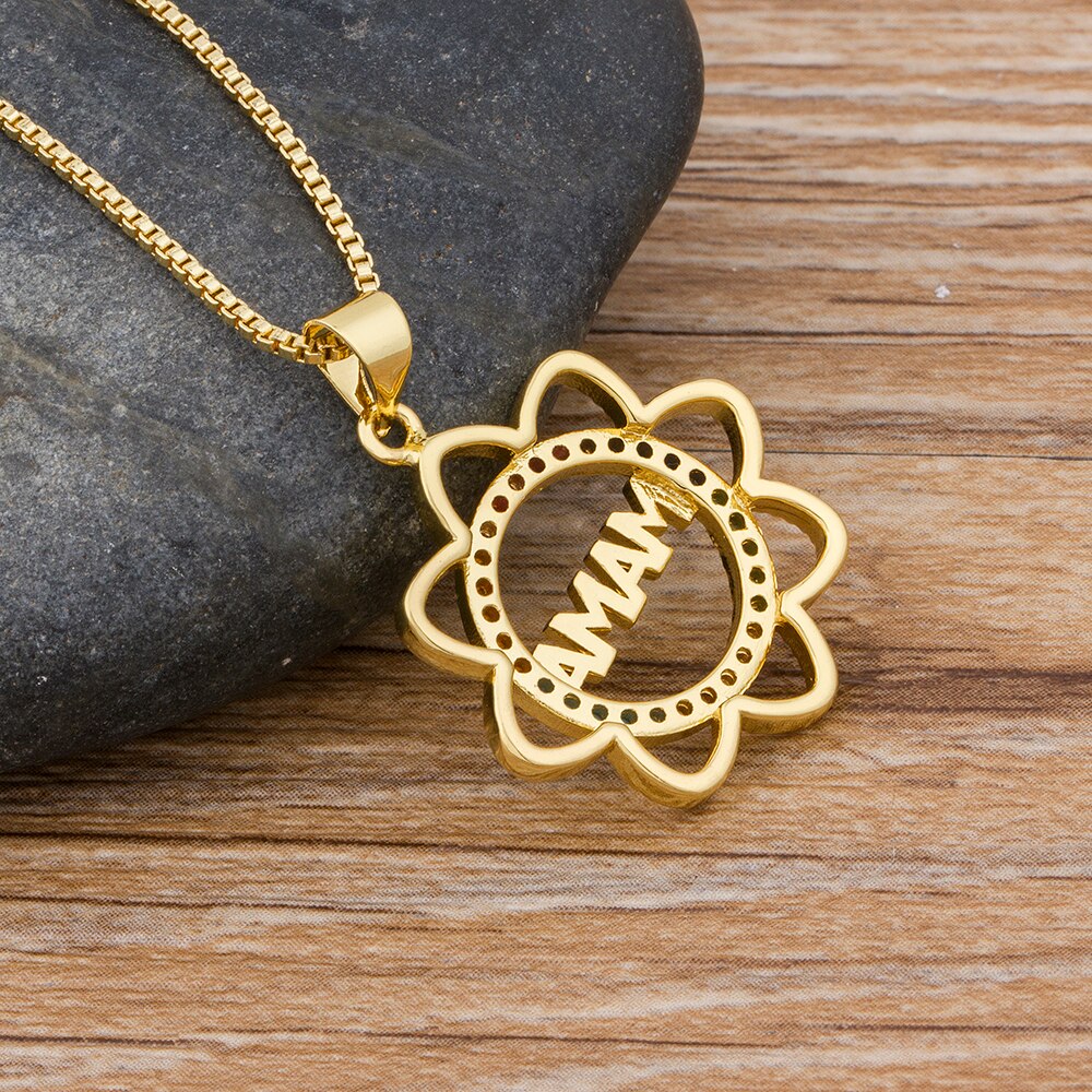 Colar para Mãe (Mamã) com Círculo de Pedras Coloridas - REF1612 - PIME.pt