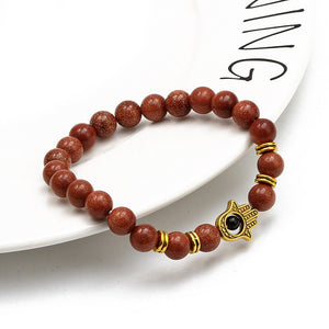 Pulseira com Pedras - Mão de Fátima - REF1604 - PIME.pt