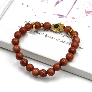 Pulseira com Pedras - Mão de Fátima - REF1604 - PIME.pt