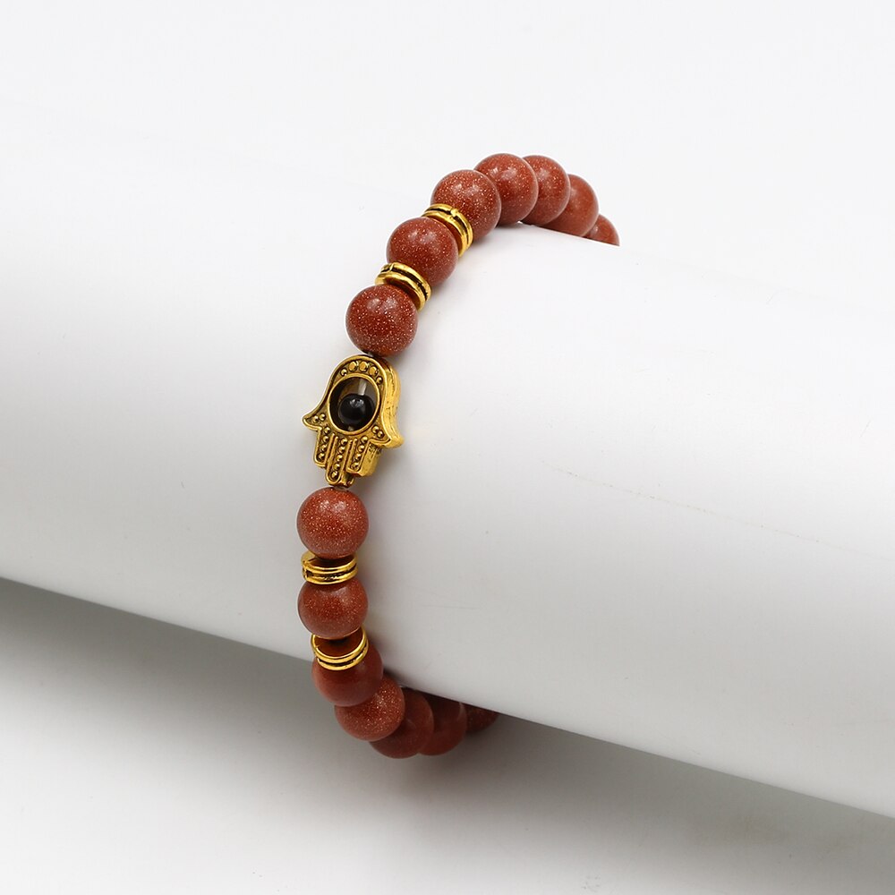 Pulseira com Pedras - Mão de Fátima - REF1604 - PIME.pt