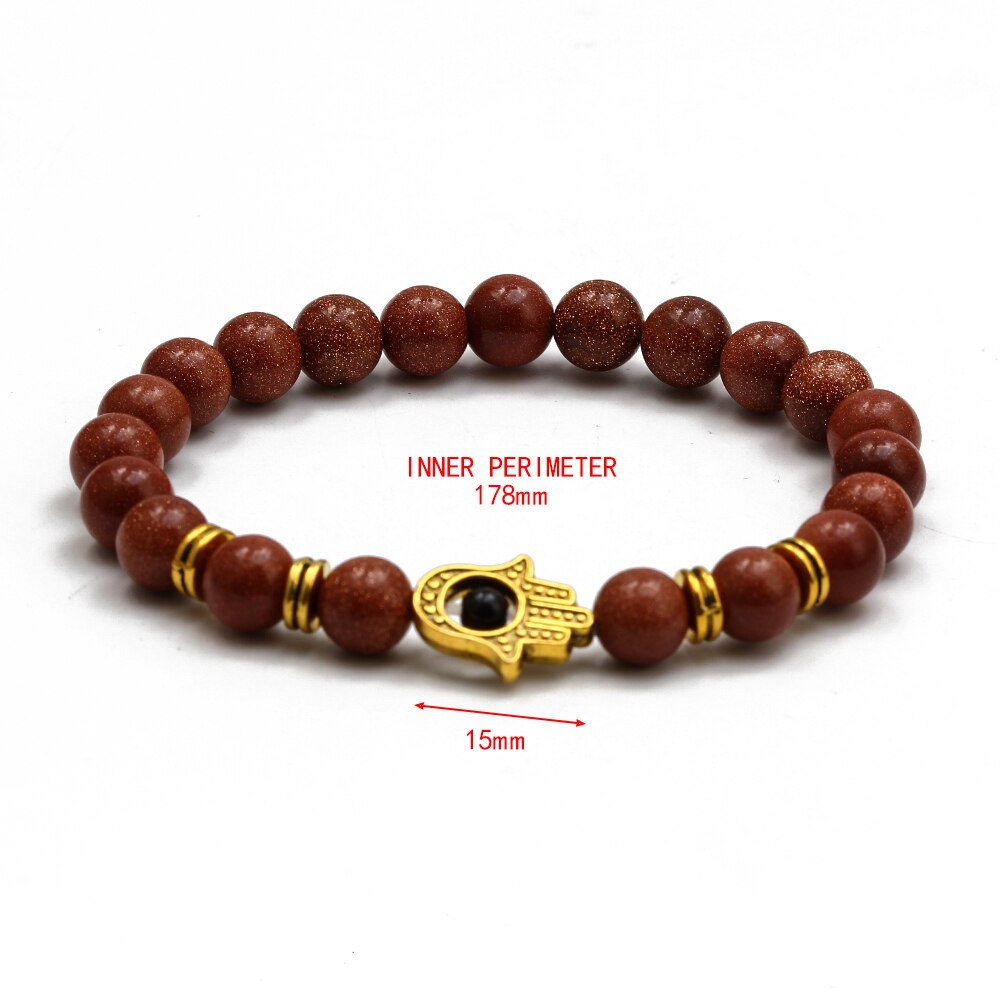 Pulseira com Pedras - Mão de Fátima - REF1604 - PIME.pt