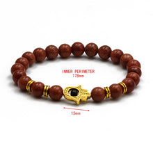 Carregar imagem no visualizador da galeria, Pulseira com Pedras - Mão de Fátima - REF1604 - PIME.pt