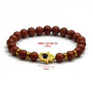 Pulseira com Pedras - Mão de Fátima - REF1604 - PIME.pt