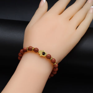 Pulseira com Pedras - Mão de Fátima - REF1604 - PIME.pt