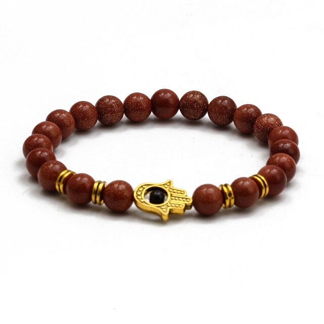 Pulseira com Pedras - Mão de Fátima - REF1604 - PIME.pt