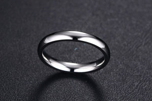 Aliança Prateada (3mm) em Aço para Casamento, Namoro ou Compromisso - REF1012