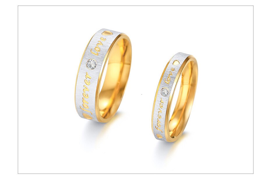 Aliança Forever Love com Coração (4mm e 6mm) em Aço - Alianças de Namoro ou Compromisso (para Namorados) - REF1936 - PIME.pt