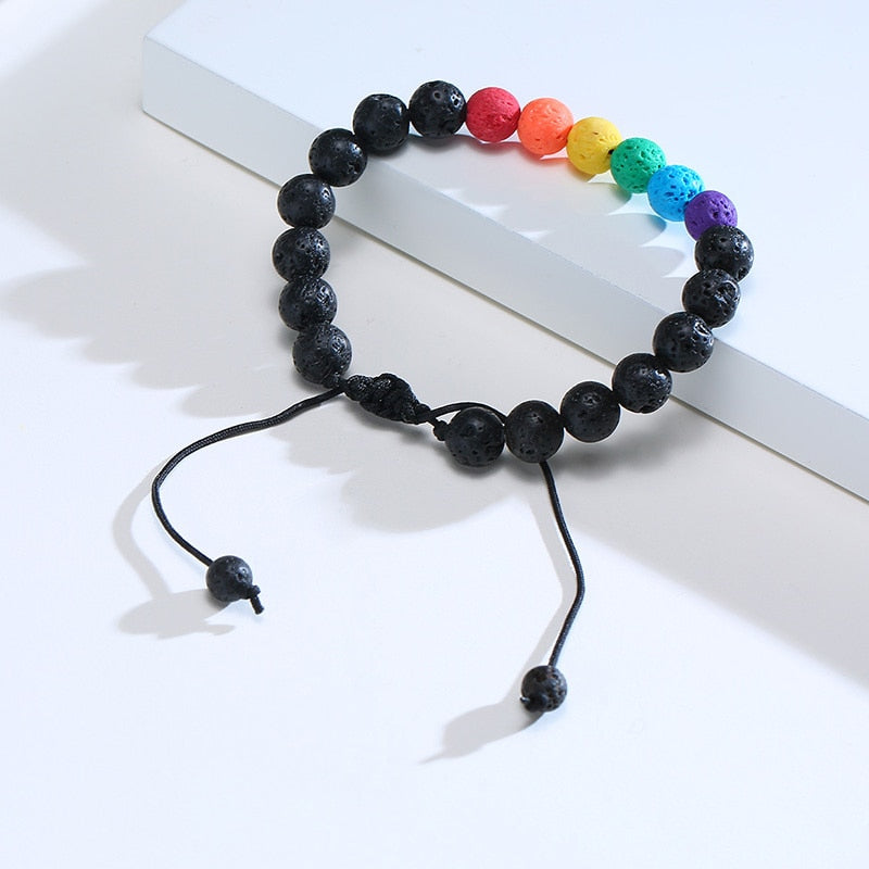 Pulseira Ajustável com Pedras Vulcânicas - REF5006