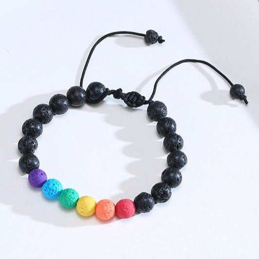 Pulseira Ajustável com Pedras Vulcânicas - REF5006