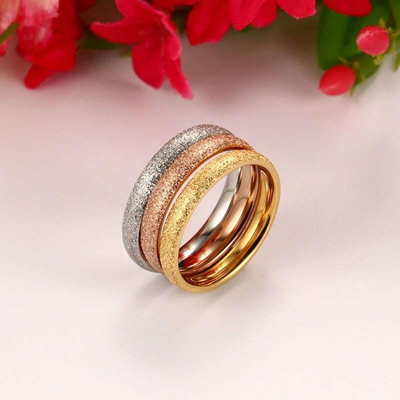 Três Anéis - Três Cores - em Aço - REF1149 - PIME.pt