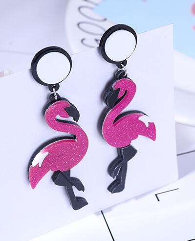 Brincos Flamingo Rosa - REF1344 - PIME.pt