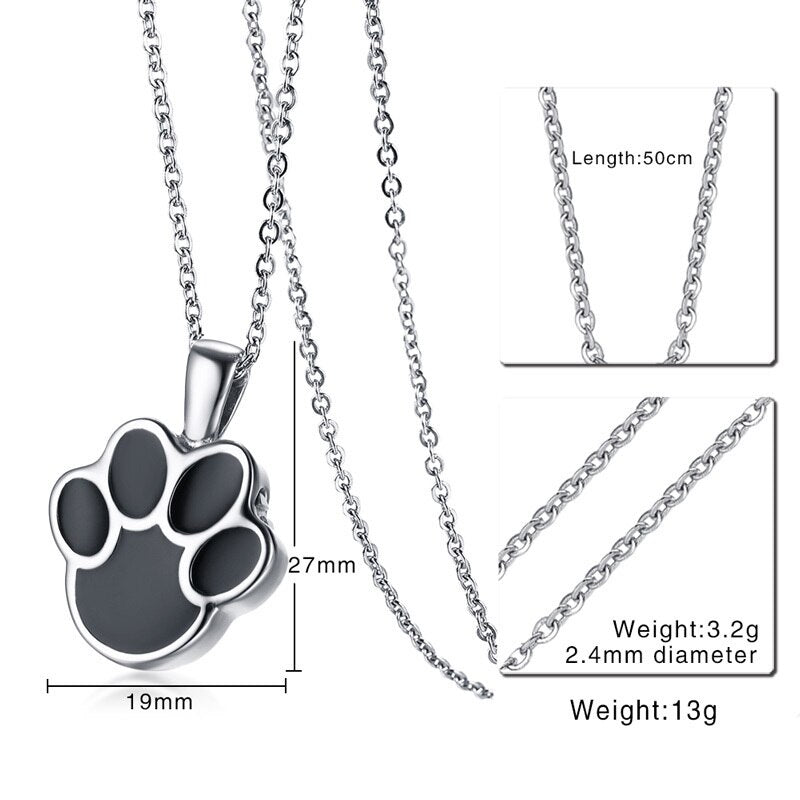 Colar Caixa para Cinzas (Memórias) de Amigo de Quatro Patas - em Aço - REF1541 - PIME.pt