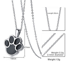 Carregar imagem no visualizador da galeria, Colar Caixa para Cinzas (Memórias) de Amigo de Quatro Patas - em Aço - REF1541 - PIME.pt