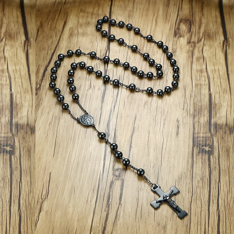 Colar Rosário - Terço - em Aço - REF1507 - PIME.pt