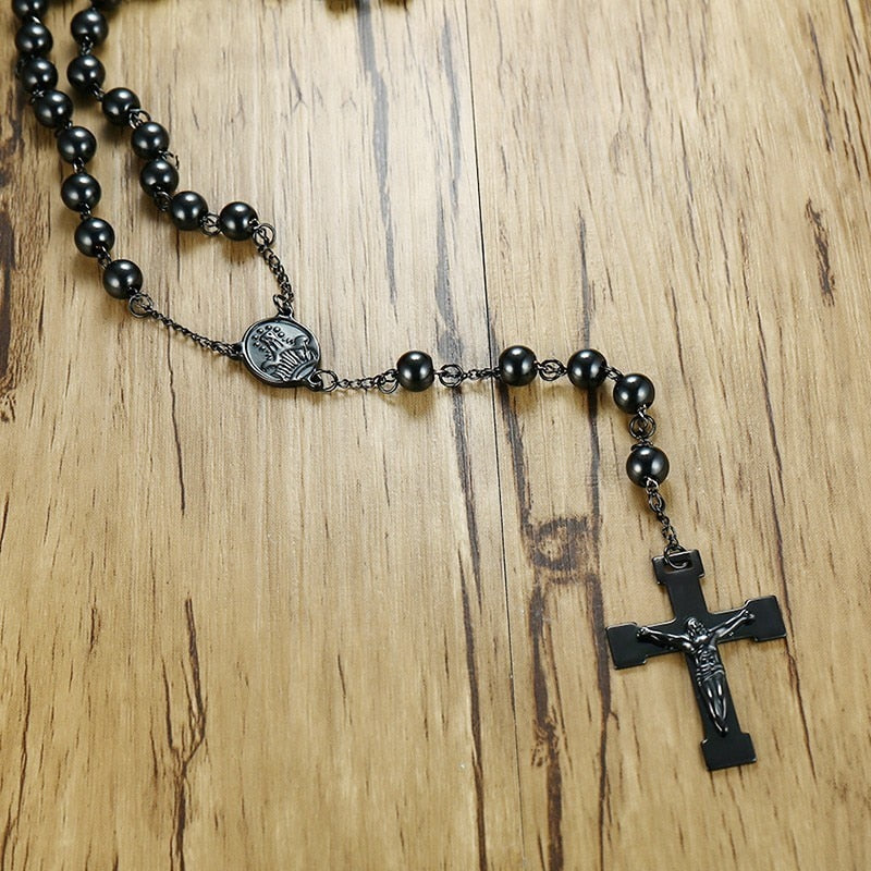 Colar Rosário - Terço - em Aço - REF1507 - PIME.pt