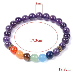 Pulseira Ametista e Pedras 7 Chakras - REF1051 - PIME.pt