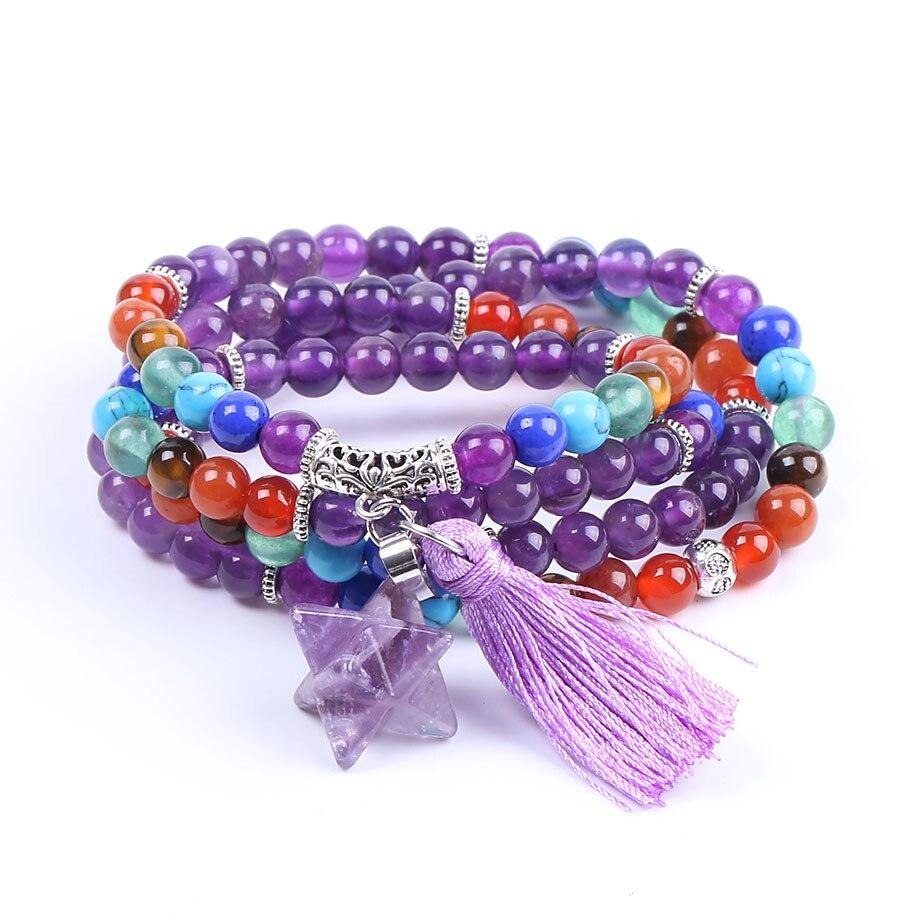 Japamala Ametista com Estrela e Tassel - REF1803