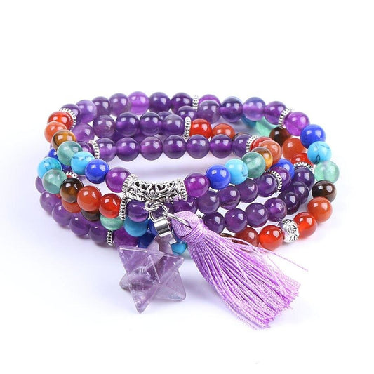 Japamala Ametista com Estrela e Tassel - REF1803