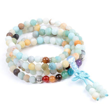 Carregar imagem no visualizador da galeria, Japamala 7 Chakras com Pedras Naturais Amazonite - REF1812