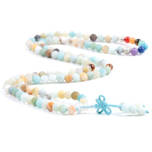 Carregar imagem no visualizador da galeria, Japamala 7 Chakras com Pedras Naturais Amazonite - REF1812
