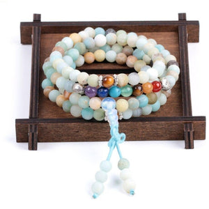Japamala 7 Chakras com Pedras Naturais Amazonite - REF1812