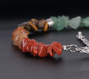 Pulseira Reiki com Pedras Lascadas 7 Chakras - REF1061 - PIME.pt