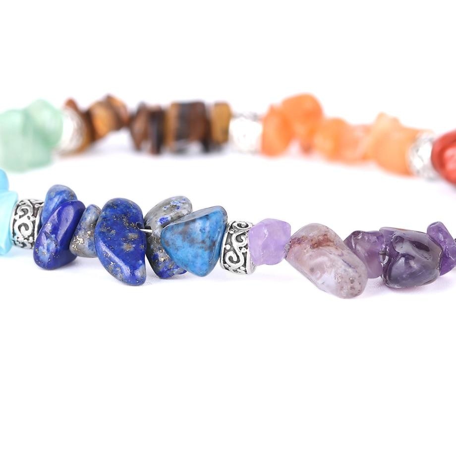 Pulseira Reiki com Pedras Lascadas 7 Chakras - REF1061 - PIME.pt